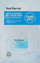 Chłodząca maska w płąchcie o działaniu łagodzącym - Real Barrier Aqua Soothing Gel Cream Mask — Zdjęcie N1