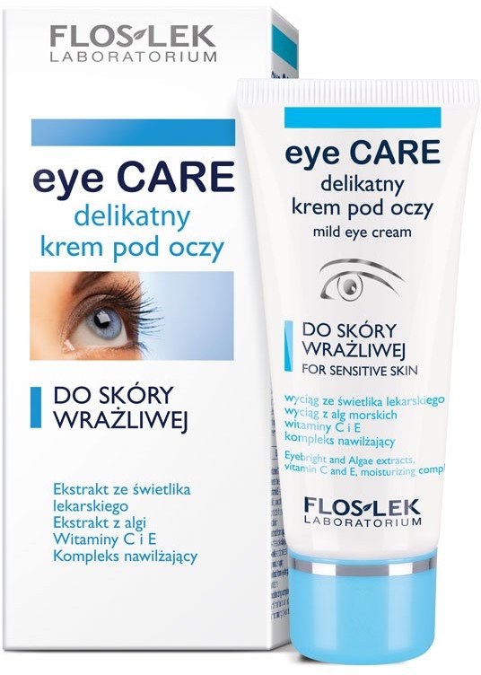 Delikatny krem pod oczy do skóry wrażliwej - Floslek Eye Care Mild Eye Cream For Sensitive Skin