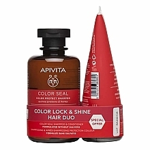 Kup Zestaw - Apivita Color Lock & Shine Hair Duo (shmp 250 ml + cond 150 ml)