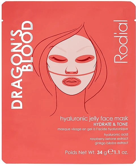 Hialuronowa maska na twarz - Rodial Dragon's Blood Hyaluronic Jelly Face Mask — Zdjęcie N1
