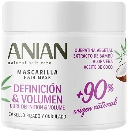 Maska do włosów - Anian Natural Definition & Volume Hair Mask — Zdjęcie N1
