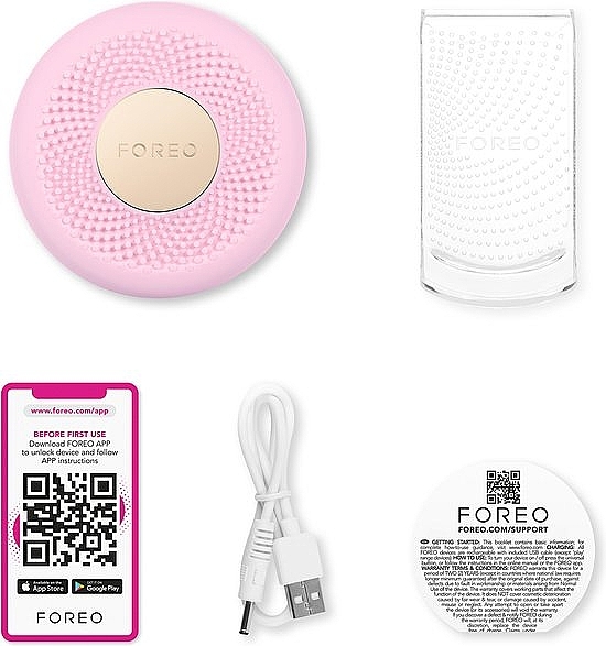 Mini-urządzenie do odmładzania i głębokiego nawilżania skóry - Foreo UFO 3 Mini Deep Hydration Face Device Pearl Pink — Zdjęcie N3