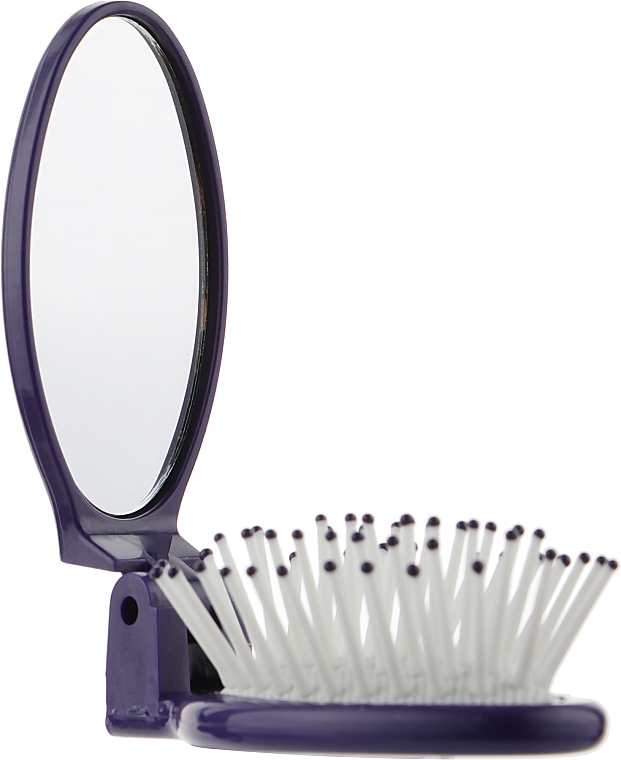 Zestaw składanych szczotek do włosów z lusterkiem 02789, 24 szt. - Eurostil Mini Brush With Mirror  — Zdjęcie N3