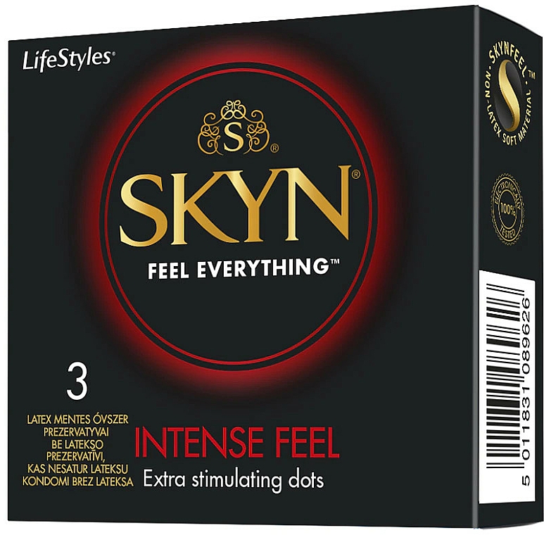 Prezerwatywy bez lateksu, 3 szt - Skyn Intense Feel — Zdjęcie N1