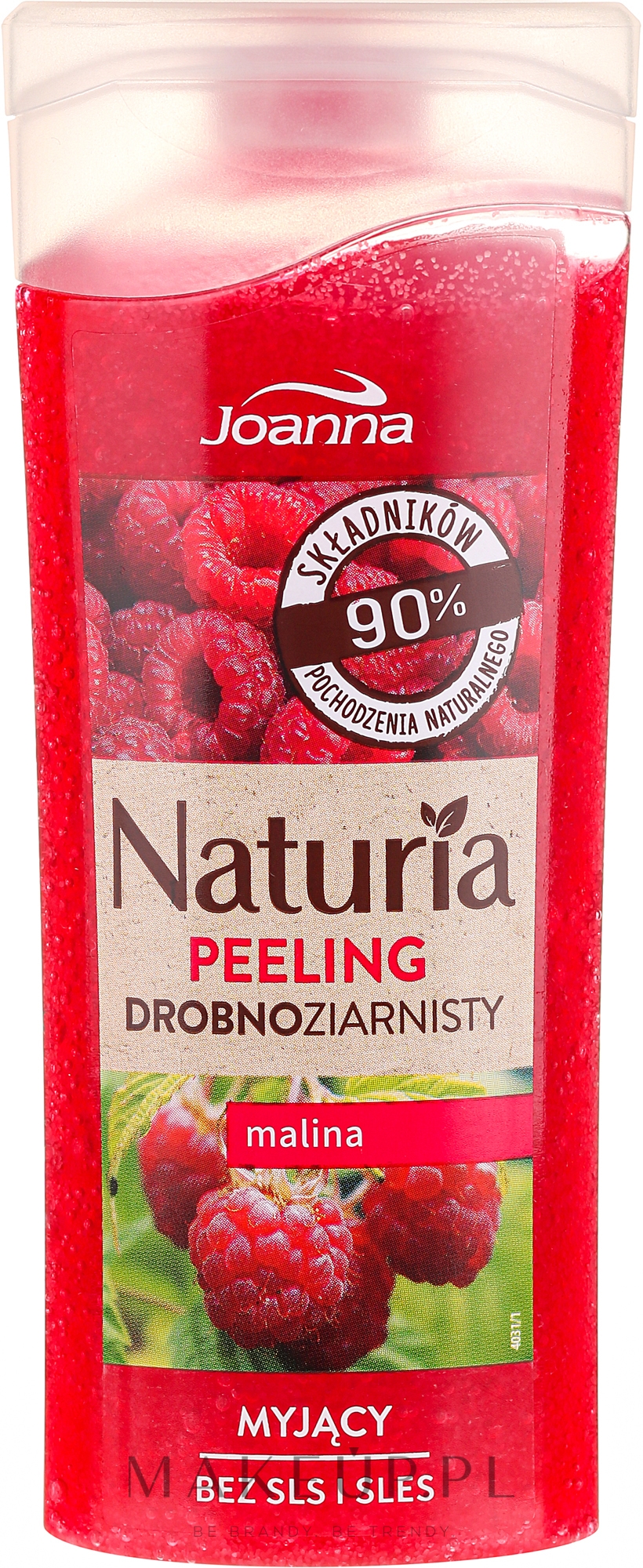 Myjący peeling drobnoziarnisty Malina - Joanna Naturia Peeling — Zdjęcie 100 g