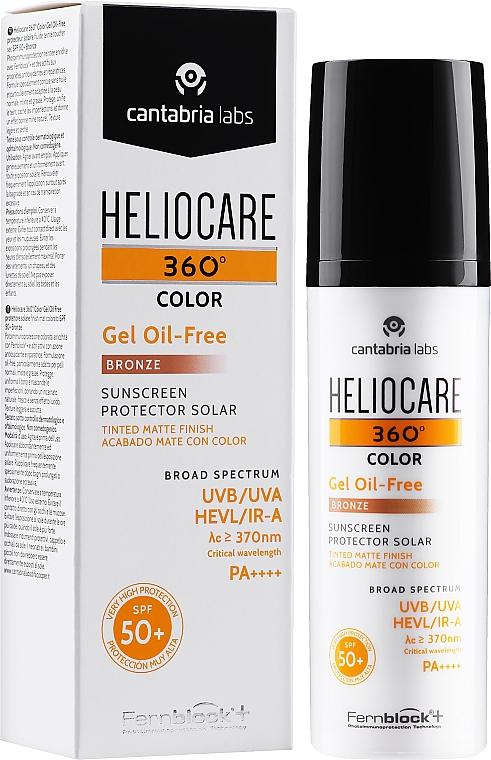 Bezolejowy koloryzujący fluid do twarzy SPF 50+ - Cantabria Labs Heliocare 360 Gel Oil Free Color — Zdjęcie N2