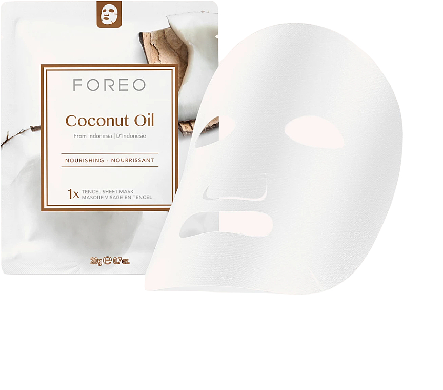 Maseczka w płachcie do skóry odwodnionej - Foreo Coconut Oil Sheet Mask