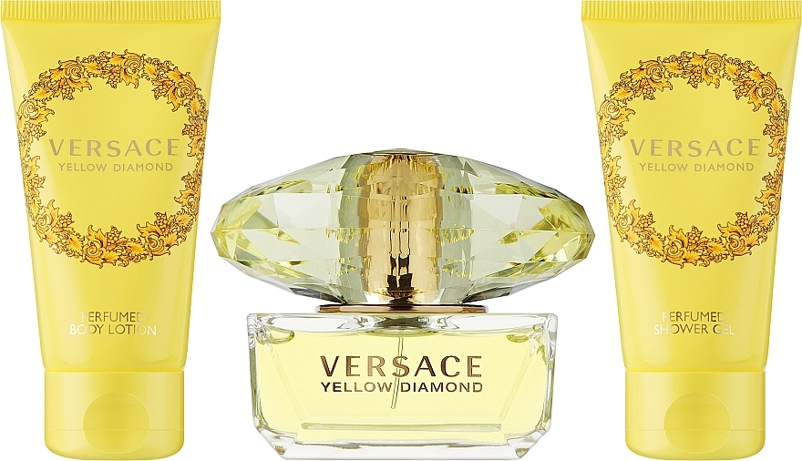 Versace Yellow Diamond - Zestaw (edt 50 ml + b/lot 50 ml + sh/gel 50 ml) — Zdjęcie N1