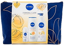 Kup Zestaw - Nivea Firming Care Original Care (sh/gel/250ml + b/milk/400ml + deo/50ml + cosmetic bag) 