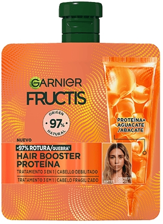 Maska wzmacniająca dla słabych włosów - Garnier Fructis Protein Hair Booster  — Zdjęcie N1