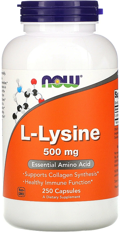 L-lizyna w kapsułkach - Now Foods L-Lysine Capsules — Zdjęcie N2