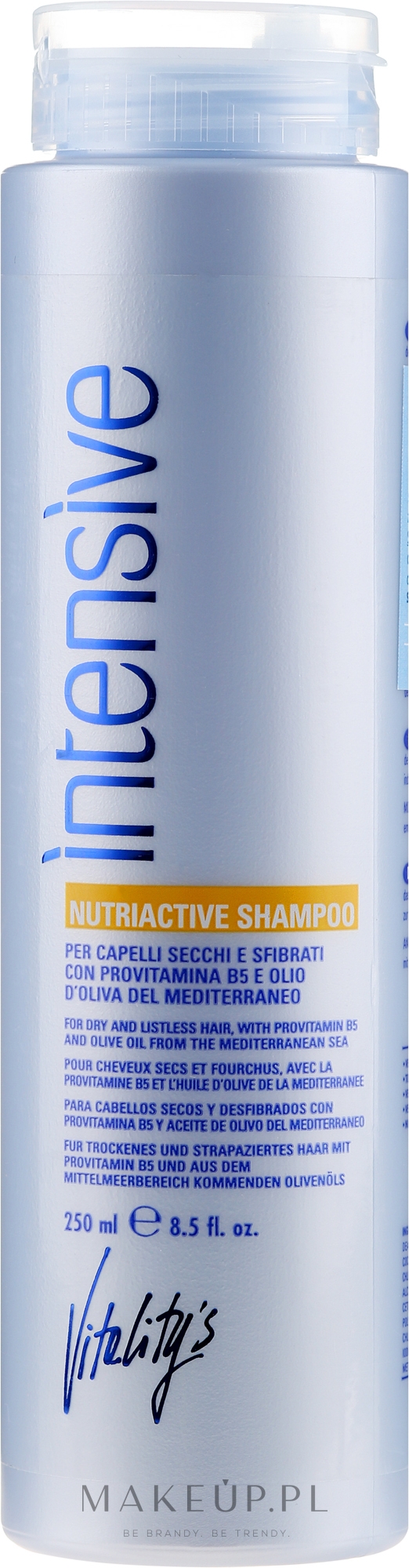 Odżywczy szampon do włosów suchych i zniszczonych - Vitality's Intensive Nutriactive Shampoo — Zdjęcie 250 ml