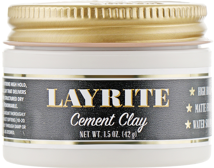 Glinka do stylizacji włosów - Layrite Cement Hair Clay — Zdjęcie N1