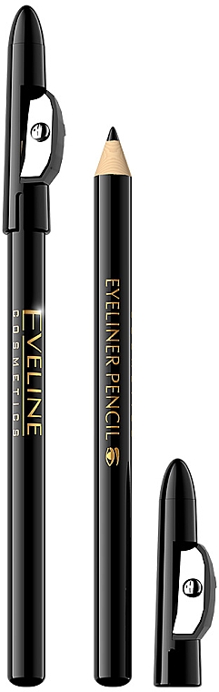Kredka do oczu - Eveline Cosmetics Eyeliner Pencil  — Zdjęcie N1
