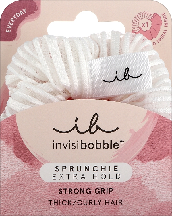 Gumka-bransoletka do włosów - Invisibobble Sprunchie Extra Hold Pure White — Zdjęcie N1