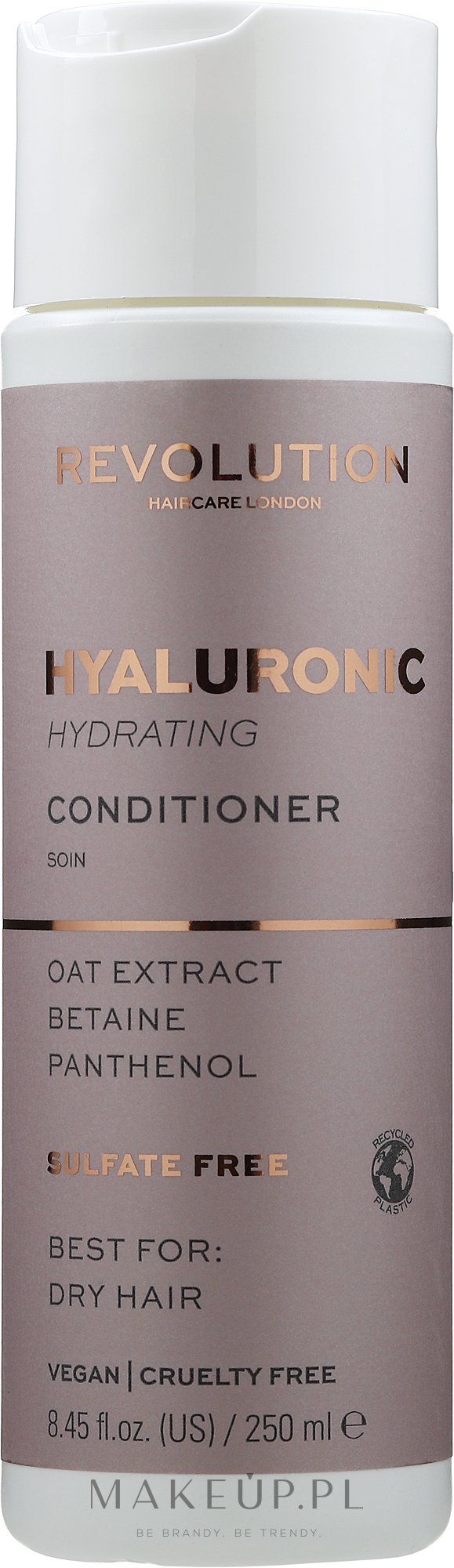 Nawilżająca odżywka do włosów suchych z kwasem hialuronowym - Makeup Revolution Hyaluronic Acid Hydrating Conditioner — Zdjęcie 250 ml