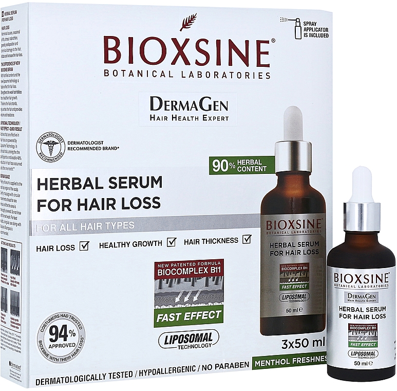 Serum przeciw wypadaniu włosów dla mężczyzn - Biota Bioxsine DermaGen Forte Herbal Serum For Hair Loss