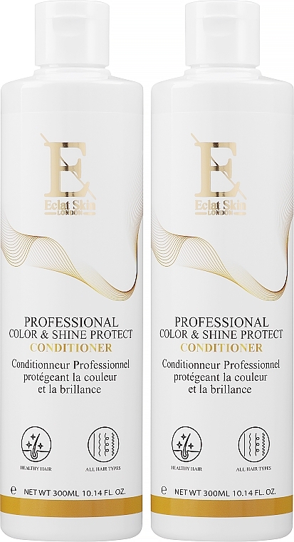 Zestaw - Eclat Skin London Professional Color & Shine Protect Conditioner (h/cond/2x300ml) — Zdjęcie N1