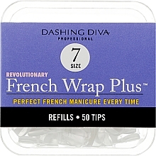 Kup Tipsy - Dashing Diva French Wrap Plus White 50 Tips (Size 7)
