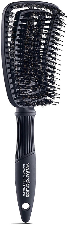 Grzebień do włosów - Waterclouds Black Brush 26 Natural Flex Large — Zdjęcie N1