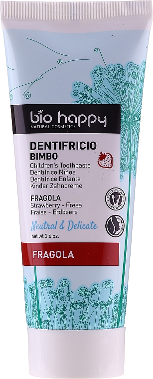 Pasta do zębów dla dzieci Truskawka - Bio Happy Neutral&Delicate Toothpaste Baby 