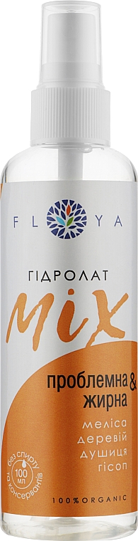 Hydrolat Mix dla skóry problematycznej i tłustej - Floya — Zdjęcie N1