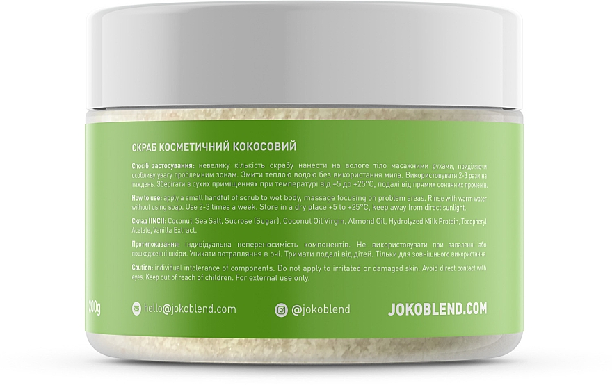 Kokosowy scrub do ciała - Joko Blend Coconut Original Scrub — Zdjęcie N2