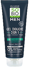 Żel pod prysznic i szampon 3 w 1 Wetyweria - So'Bio Etic MEN 3-in-1 Vetiver Shower Gel  — Zdjęcie N1