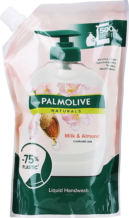 Kremowe mydło w płynie do rąk zapas Mleko i Migdał - Palmolive Naturals Milk & Almond — Zdjęcie N3