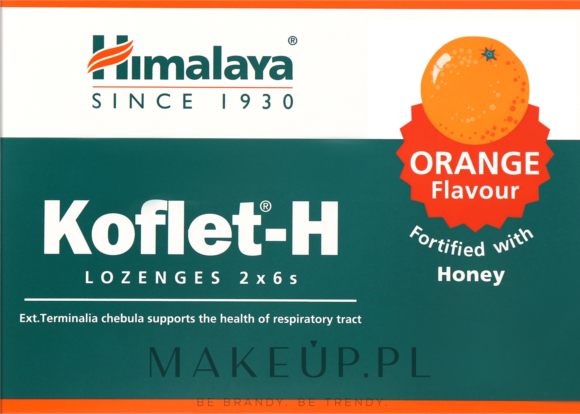 Suplement diety Lizaki o smaku pomarańczowym - Himalaya Herbals Koflet-H Orange Flavour — Zdjęcie 12 szt.