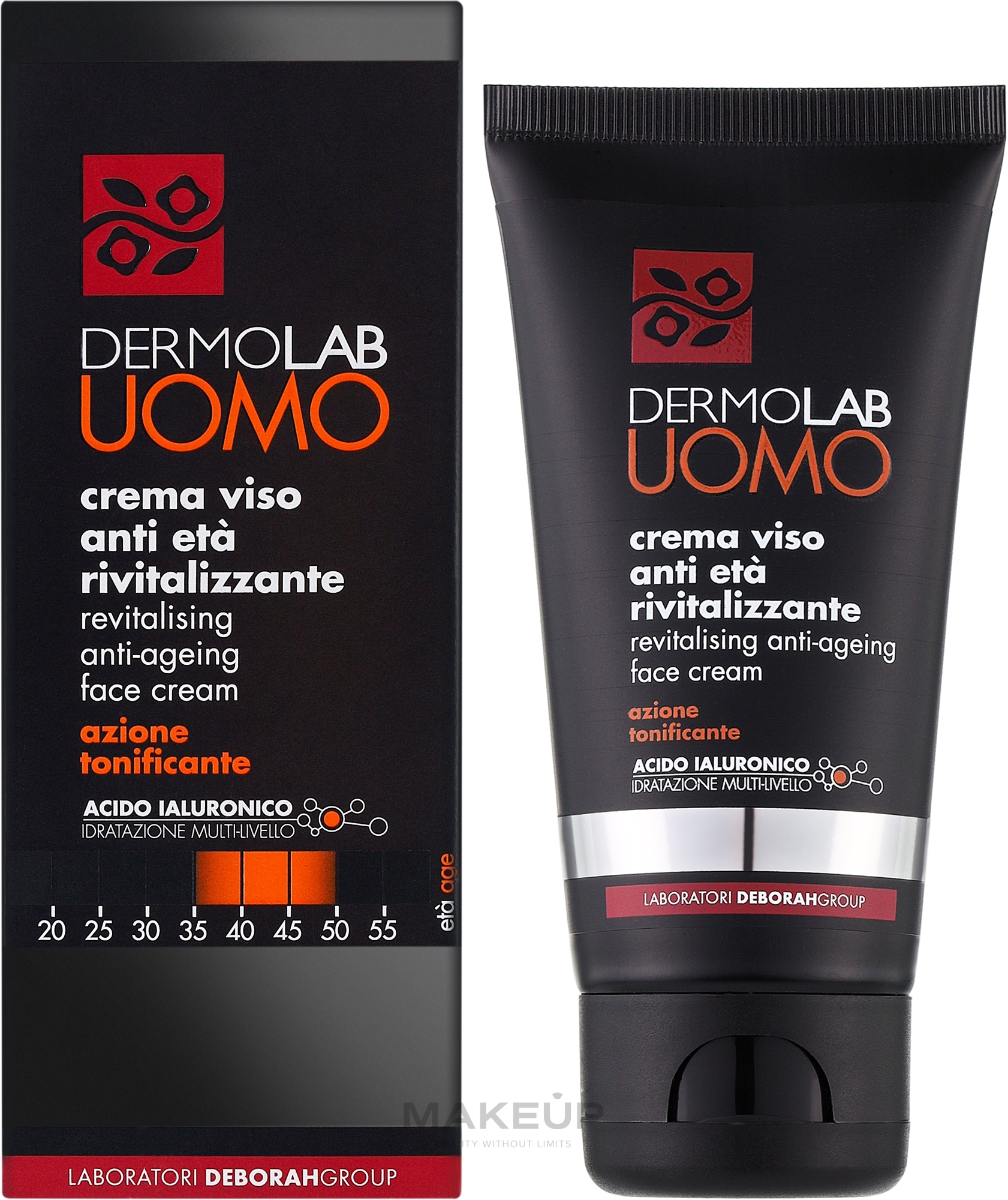 Krem przeciwstarzeniowy do twarzy - Deborah Dermolab Uomo Revitalising Anti-Ageing Face Cream — Zdjęcie 50 ml