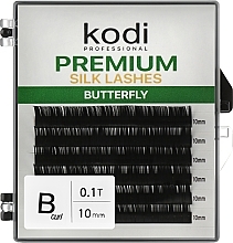 Sztuczne rzęsy Butterfly Green B 0.10 (6 rzędów: 10 mm) - Kodi Professional  — Zdjęcie N1