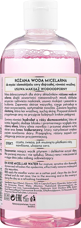 PRZECENA! Różana woda micelarna - Bielenda Royal Rose Elixir Rose Micellar Water * — Zdjęcie N2