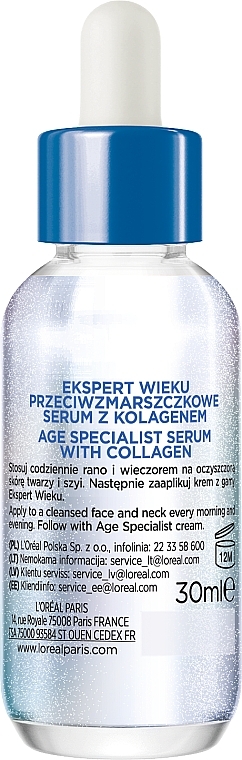 Serum do twarzy z kolagenem - L'Oreal Paris Age Specialist Serum With Collagen — Zdjęcie N3