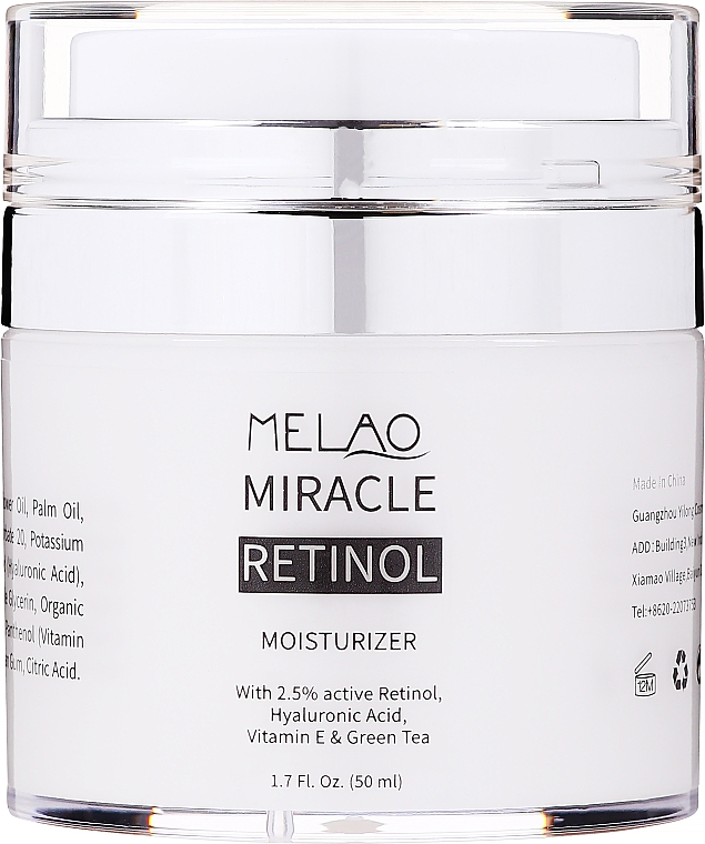 Nawilżający krem do twarzy z retinolem - Melao Retinol Moisturizer Face Cream