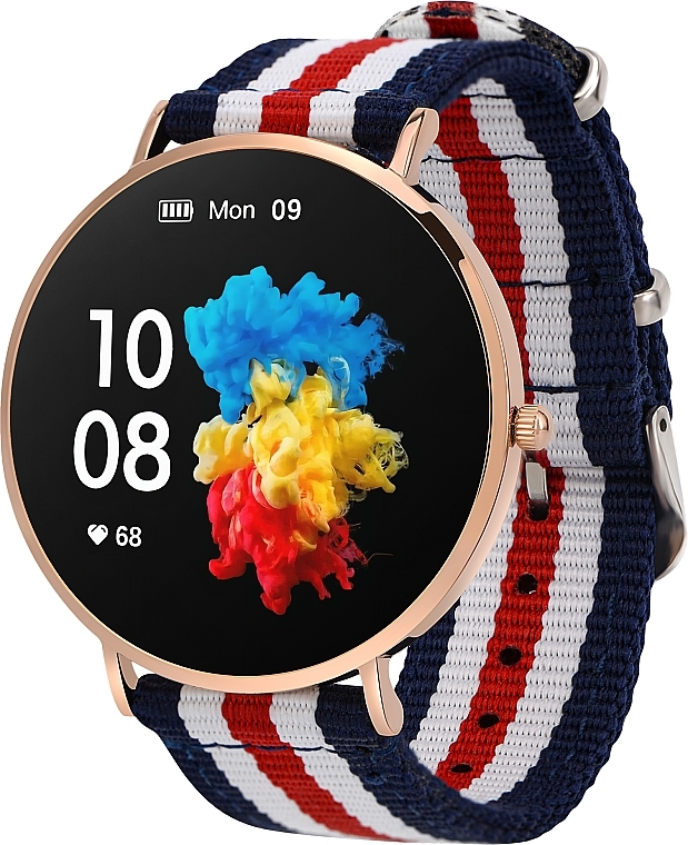 Smartwatch damski, złoty/paski - Garett Smartwatch Verona — Zdjęcie N2