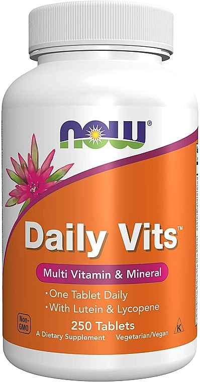 Podstawowy kompleks witaminowo-mineralny - Now Foods Daily Vits — Zdjęcie N1