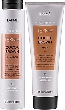 Zestaw - Lakme Teknia Color Refresh Cocoa Brown (shmp/300ml + h/mask/250ml) — Zdjęcie N2