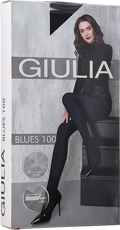 Rajstopy Blues 3D, 100 Den, nero - Giulia