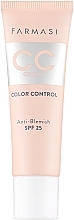 Krem-CC do twarzy - Farmasi CC Cream Color Control Anti-Blemish SPF25 — Zdjęcie N1