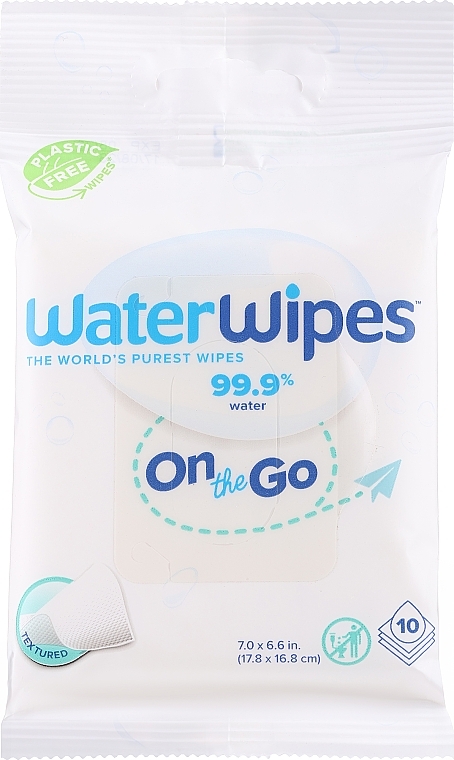 Chusteczki nawilżane dla dzieci, 10 szt. - WaterWipes Baby Wipes — Zdjęcie N1