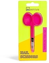 Nożyczki do paznokci, różowe - IDC Institute Neon Precision Scissors — Zdjęcie N1