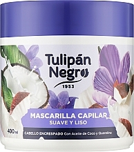 Kup Micelarna maska wygładzająca do włosów puszących się Olej kokosowy i keratyna - Tulipan Negro Soft & Smooth Hair Mask