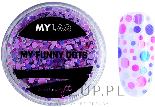 Cekiny do stylizacji paznokci - MylaQ My Funny Dots — Zdjęcie Midnight