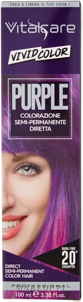 Farba do włosów - VitalCare Vivid Color Semi-Permanent Color Hair — Zdjęcie Purple