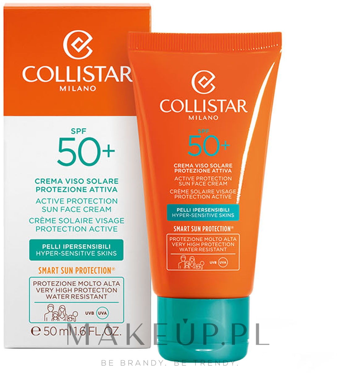 Przeciwsłoneczny krem do twarzy Aktywna ochrona SPF 50+ - Collistar Active Protection Sun Face Cream — Zdjęcie 50 ml
