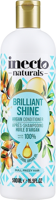 Humektantowa odżywka do włosów Enzymatyczne wygładzenie - Inecto Naturals Super Shine Argan Conditioner