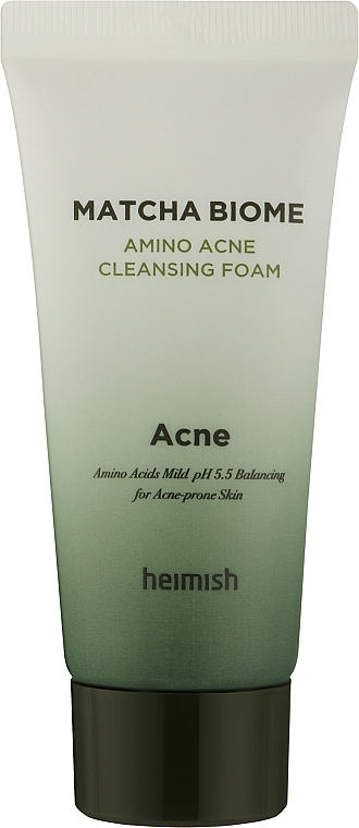 Delikatna kremowa pianka oczyszczająca do twarzy - Heimish Matcha Biome Amino Acne Cleansing Foam — Zdjęcie N1