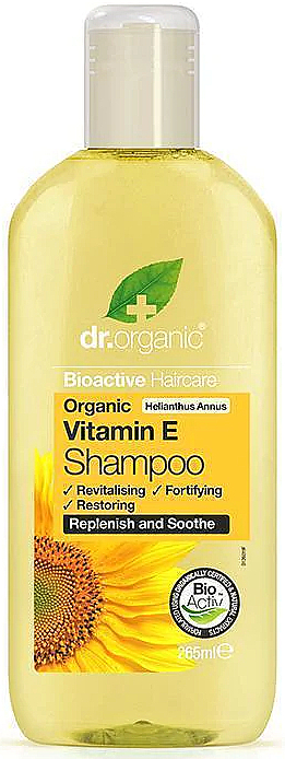 Szampon do włosów z witaminą E - Dr Organic Bioactive Haircare Vitamin E Shampoo — Zdjęcie N1