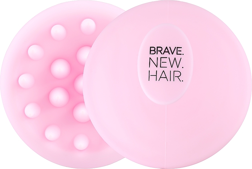 PREZENT! Szczotka do masażu głowy, okrągła, różowa - Brave New Hair Scalp — Zdjęcie N1